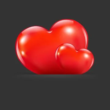 Hearts with divider Stock Illustration