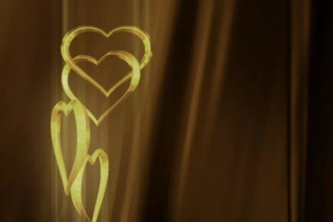 Hearts Up Drape Stock Footage 335176