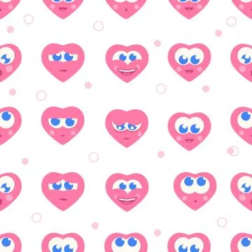 Hearts emotion pattern vector illustration icon comic Stock Illustration