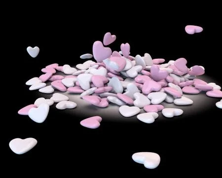 Hearts fall Stock Illustration