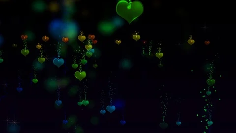 Hearts Falling 4k Stock Footage 122818513