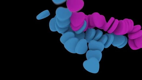 Hearts Falling Down Stock Footage 102455272