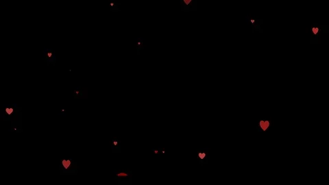 Hearts floating and falling - 4K for video backgraound Stock Footage 123123322
