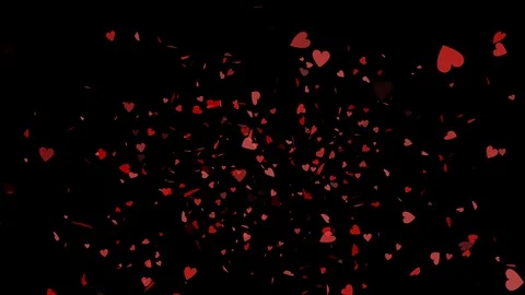 Hearts floating and falling -4K motion graphics for background Stock Footage 123124852