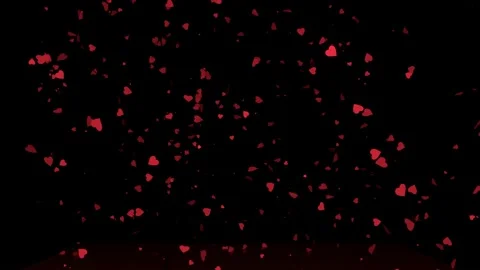 Hearts floating from bottom to top of screen. Perfect CG seamless loop Stock Footage 132087367