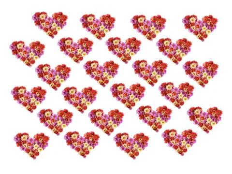 Hearts from flowers Stock Photos