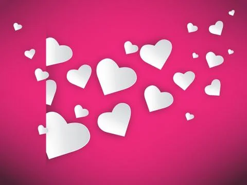 Hearts fly background vector Stock Illustration