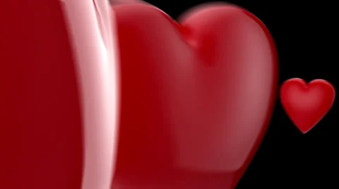 Hearts fly in transition Stock Footage 32875846