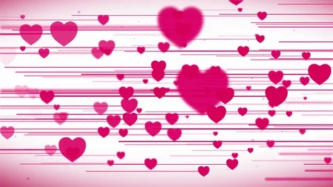 Hearts flying animation abstract background Stock Footage 71766882