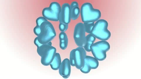 Hearts Flying around Video stock 20735115