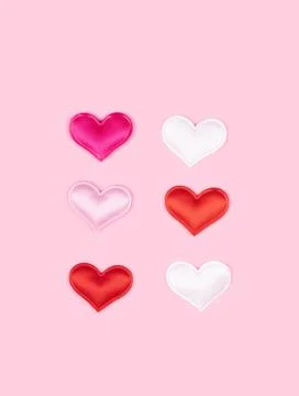 Heart`s font alphabet abc Stock Illustration