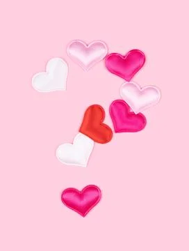 Heart`s font alphabet abc Stock Illustration