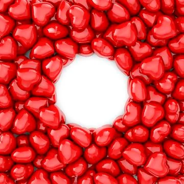 Hearts frame Illustrazione stock