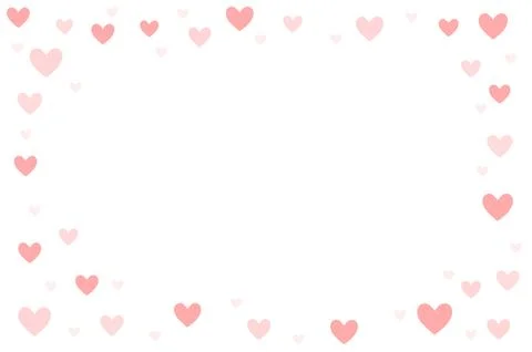 Hearts frame isolated on transparent background. Holiday Valentine's day red Stock Illustration