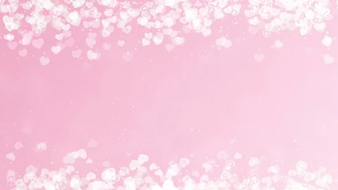 Hearts Frame on Rose Background. Abstract Valentines Day Card. Stock Footage 71556609