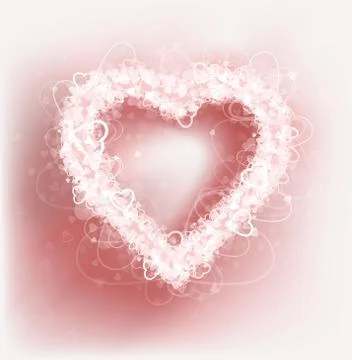Hearts frame Valentine's day vector background Stock Illustration