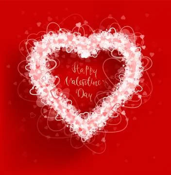 Hearts frame Valentine's day vector background Stock Illustration