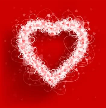 Hearts frame Valentine's day vector background Illustrazione stock