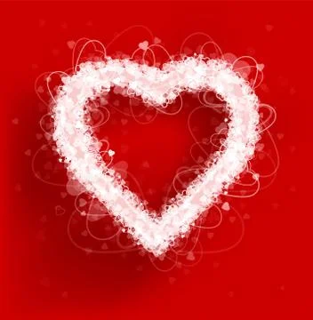 Hearts frame Valentine's day vector background Illustrazione stock