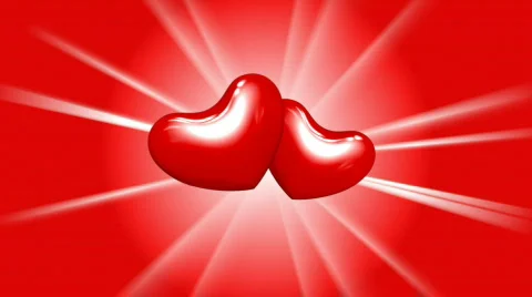 Hearts with glitter  particles Stock-Footage 307714