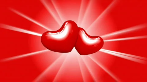 Hearts with glitter  particles Stock-Footage 307734