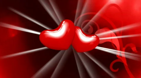 Hearts with glitter  particles Stock-Footage 307740