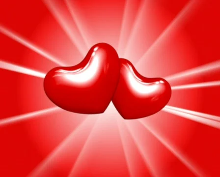 Hearts with glitter  particles Video stock 307778