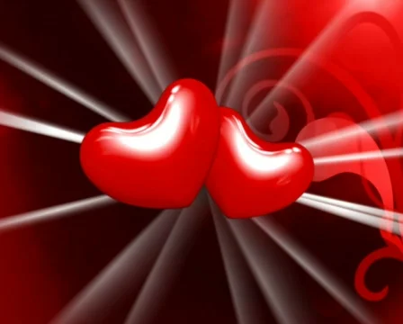 Hearts with glitter  particles Stock-Footage 307794