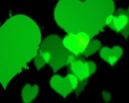 Hearts Green Video stock 590256