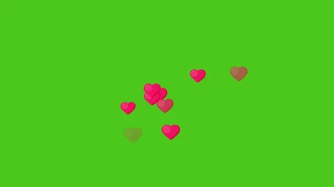 Hearts green screen 169 Stock Footage 211285147
