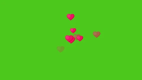 Hearts green screen 170 Stock Footage 211285149
