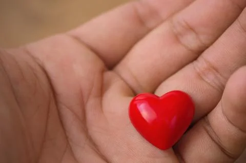 Hearts on hand. Foto stock