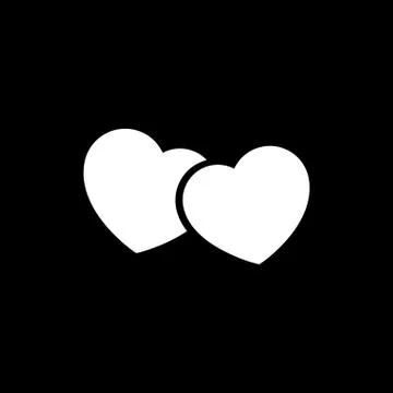 Hearts icon simple flat style vector illustration Stock Illustration