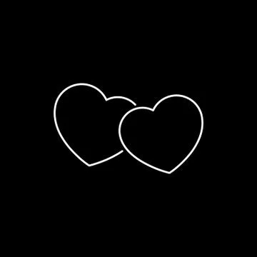 Hearts icon simple flat style vector illustration Stock Illustration