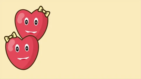 Hearts icon with smiling face 動画素材 326182525