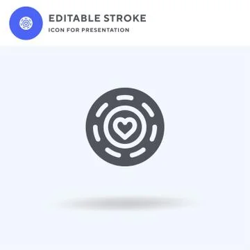 Hearts icon vector, filled flat sign, solid pictogram isolated on white, logo Stock Illustration