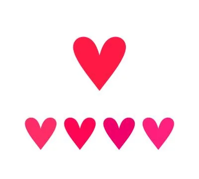 Hearts icons. Flat vector illustration Stock Illustration