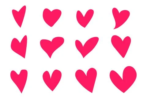 Hearts icons set. Vector EPS10 Stock Illustration