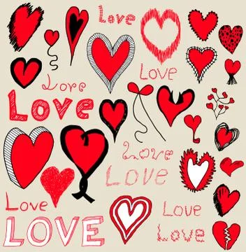 Hearts Stock Illustration