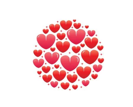 Hearts illustration Stock Illustration
