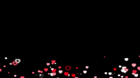 Hearts jumping black screen effect Stock Footage 274309377
