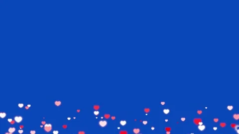Hearts jumping blue screen effect Stock Footage 274309379