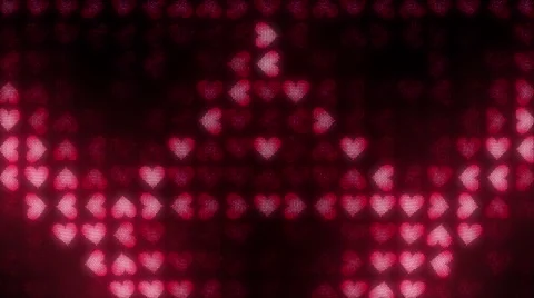 Hearts LED 008 Triangles 4K Stock Footage 46843772