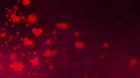 Hearts on the left side floating up - Valentines day - 4K Motion Background Stock Footage 81540021