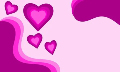 Hearts Liquid Wave Vector Background Stockillustratie