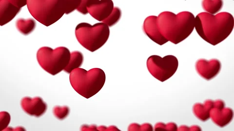 Hearts Loop in a 3D animation Stock Footage 251615496