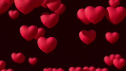 Hearts Loop with transparent (alpha) background Stock Footage 251615553