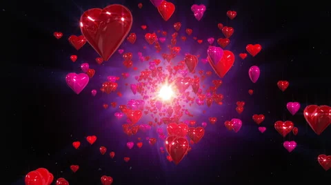 Hearts loopable background Stock Footage 47509015