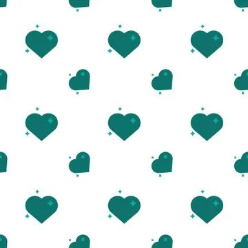 Hearts Of Love Amour Seamless Pattern Stock Illustration