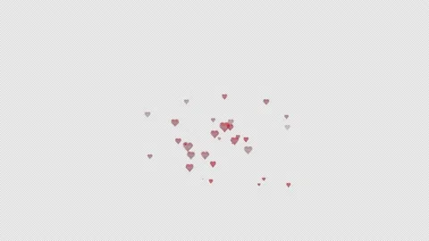 Hearts of love and romance float and fly Isolated by Alpha channel Stock Footage 161498521